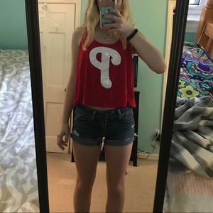 VS PINK red phillies racerback tank top❤️